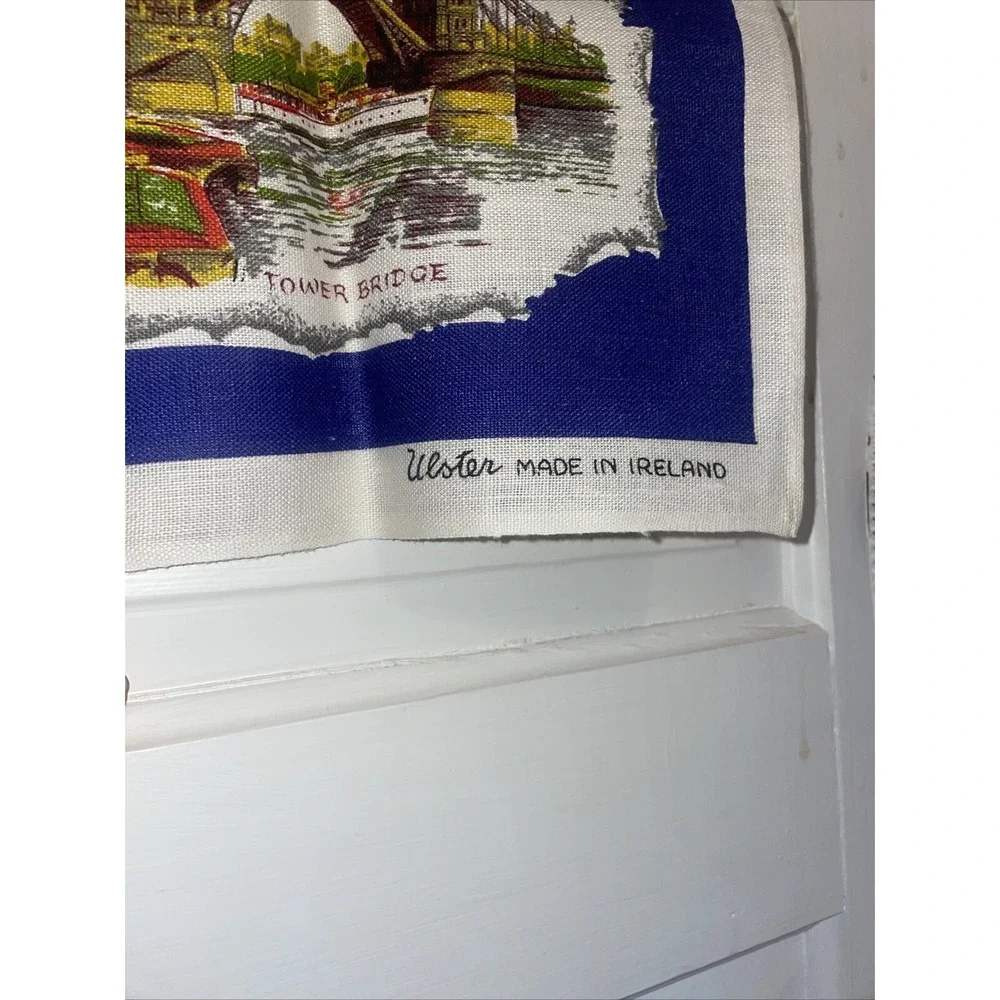 Ulster Pure Irish Linen Dishcloth UNUSED Perfect London‎ Historic Sites